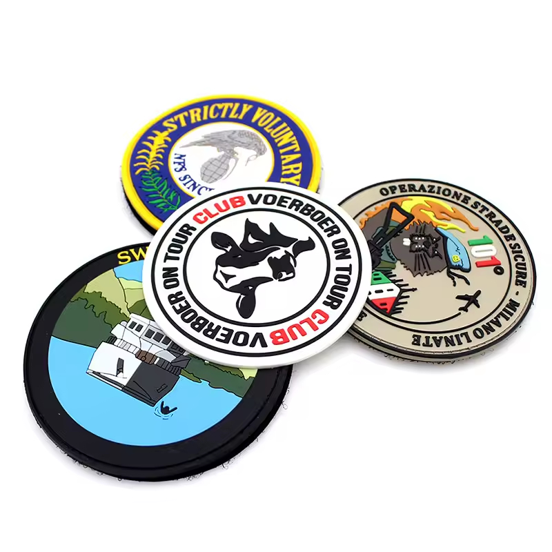 Custom Design Eco Friendly Embossed Logo Silicone 3D Soft PVC Rubber Patches