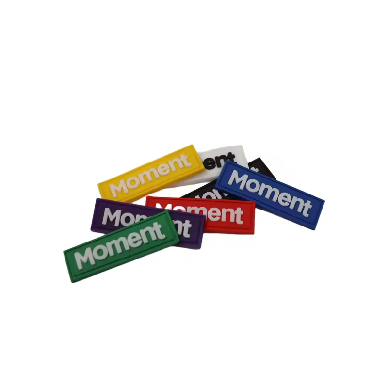 Embossed Logo Pvc Rubber Label for Clothing Shoes Bags