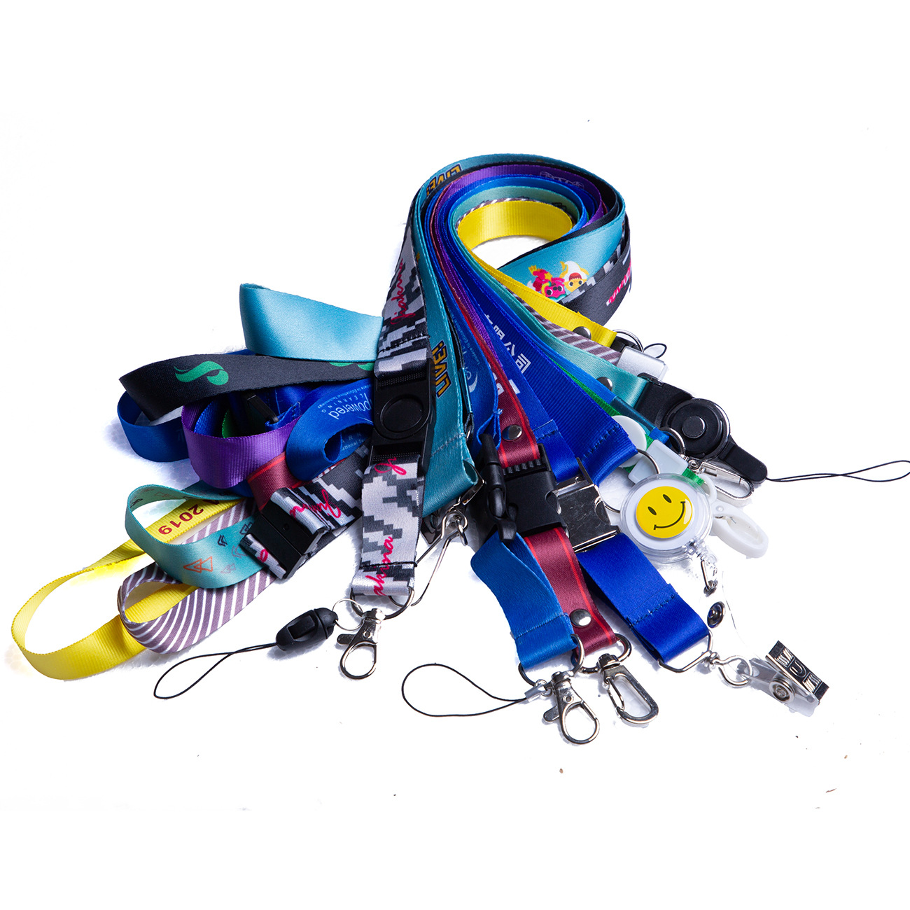 Sublimation Polyester Heat Transfer Printing Keychain Lanyards
