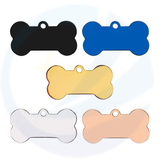 Custom Stainless Steel Blank Dog Tag Metal Engraving Logo Pendant for Pet ID Name Collar Dog Tag