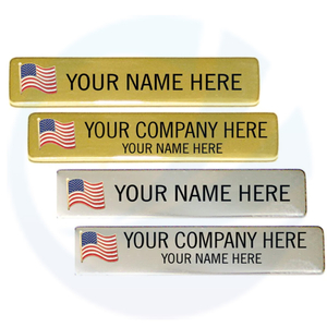  PATRIOTIC ENGRAVED NAME PLATE WITH USA FLAG