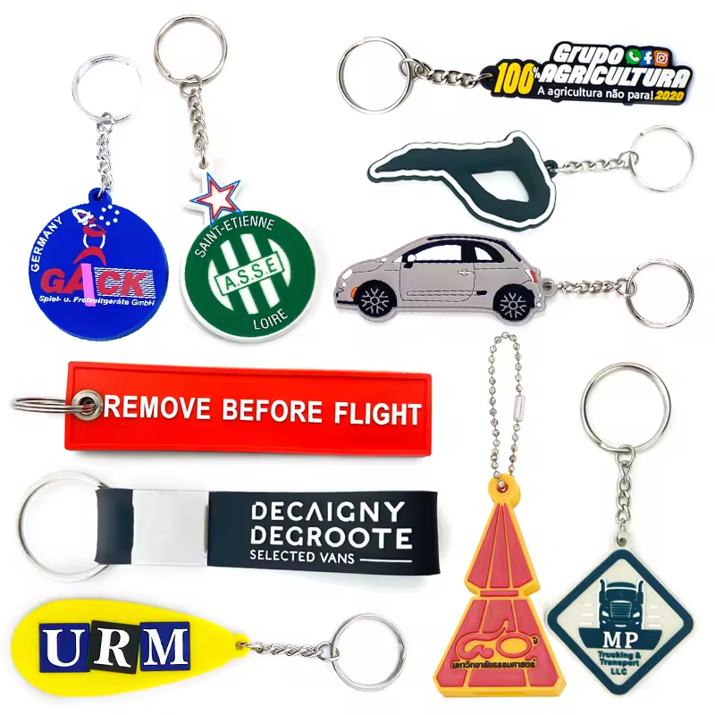 Cheap Custom 2d Soft Pvc Keychain Letter Logo/Soft Rubber Keychain