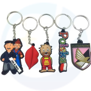 Factory Customised Design Rubber Keychain 3D Cartoon Pvc Keychain