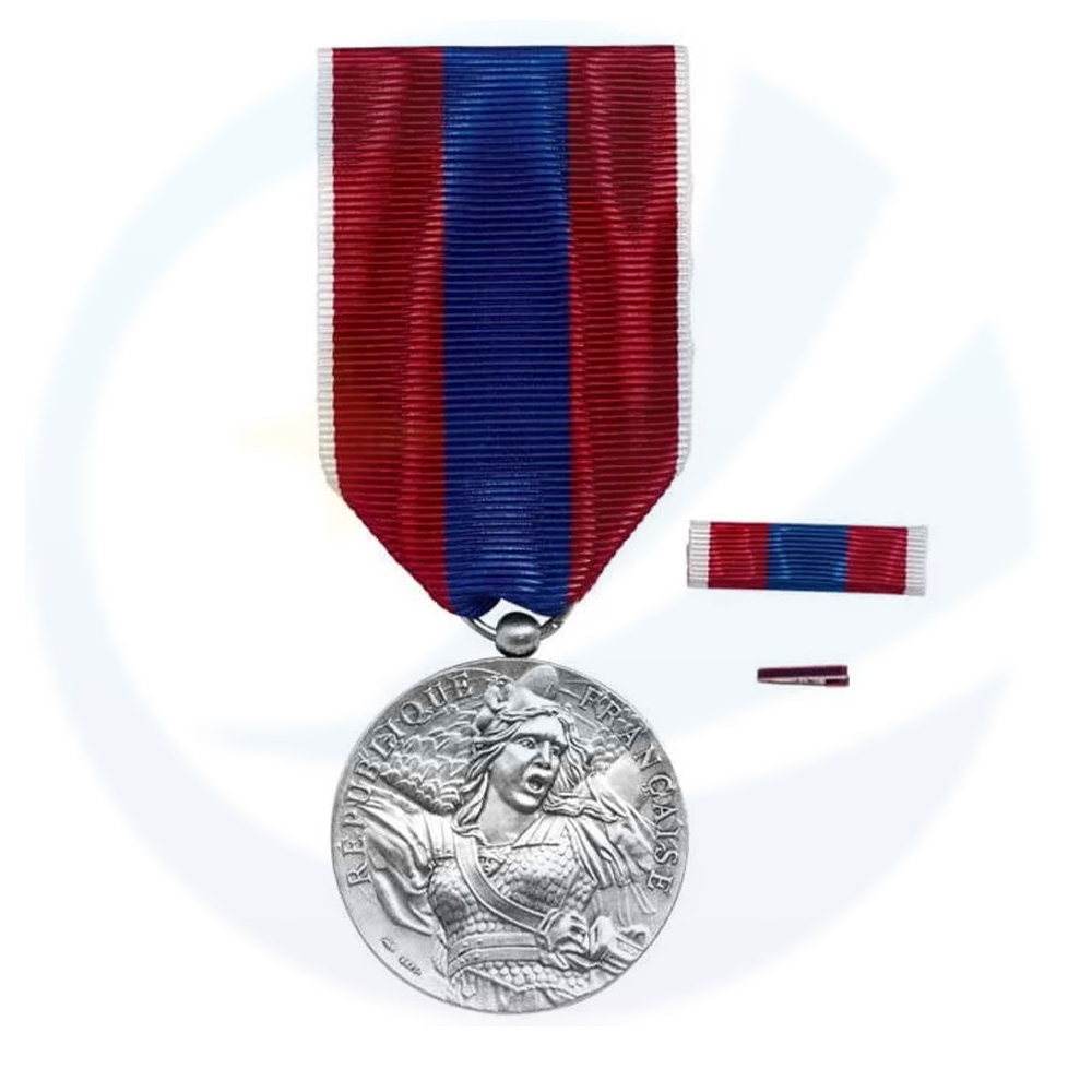 French National Defense Silver Copper Military Medal