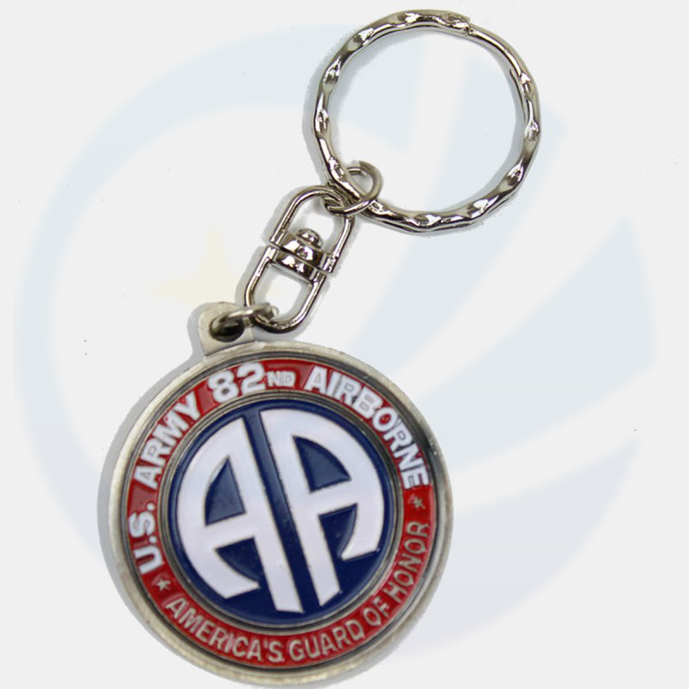 USA 82nd Airborne Key Chain - Silver