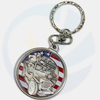 Metal Keychain with Jeep Willys and US Army Star