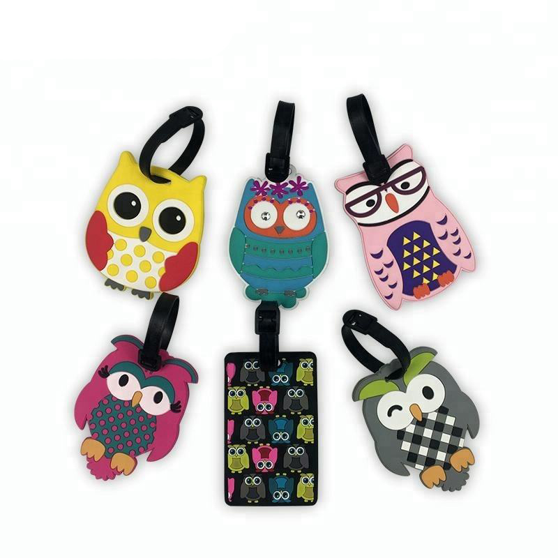 Customized soft rubber 3d logo handbag tag , soft pvc Luggage tag cute , cartoon airplane travel Luggage tags