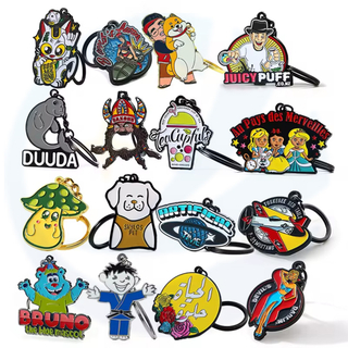 Cartoon Animal Anime Character Enamel Keychain for Gifts
