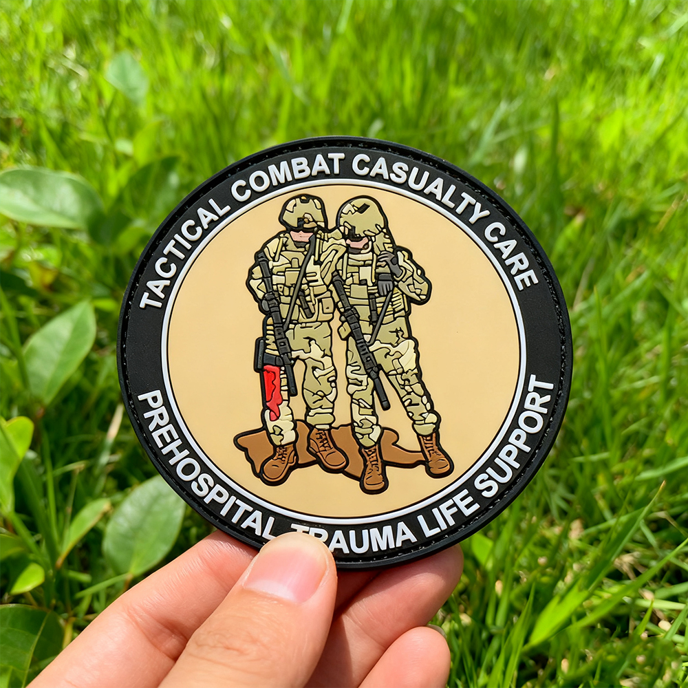 Personalized First Responder PVC Rubber Patch Custom 3D Medical Care Emblem Durable Soft PVC Label