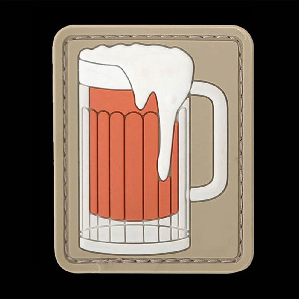 Custom Beer Mug PVC Patch Cheers Style Rubber Badge for Bags Jackets Hats