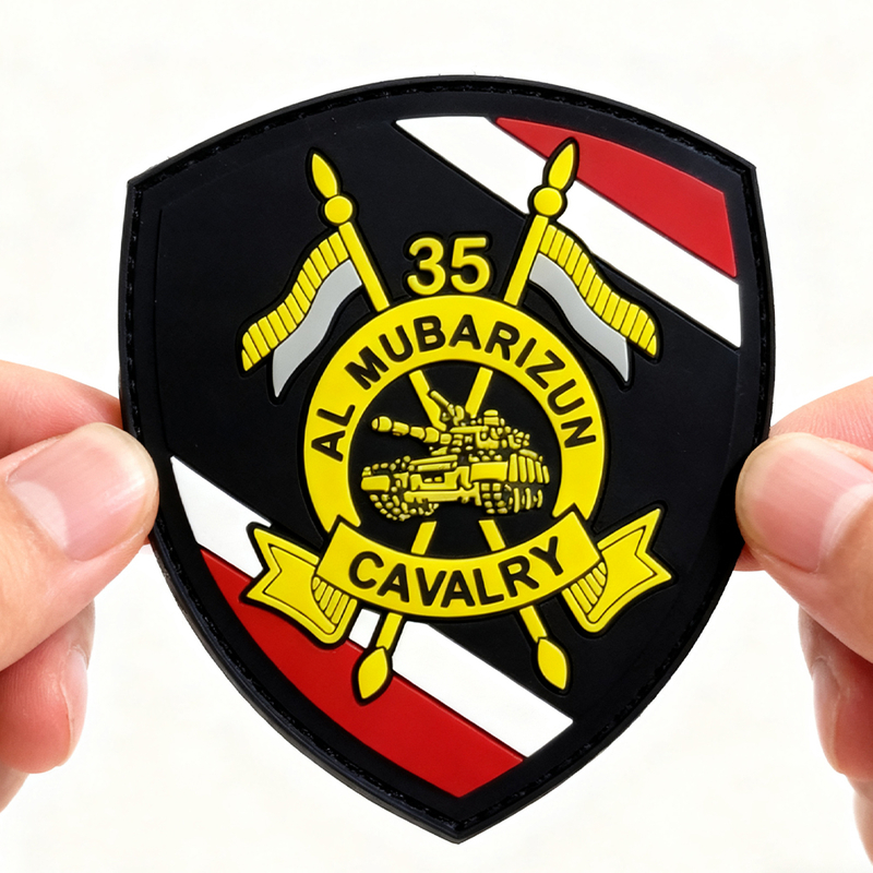 Custom Afghanistan Cavalry PVC Patch Factory Direct 3D Rubber Emblem with Velcro Hook and Loop Backing