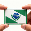 Brazil Parana State Flag PVC Patch 3D Rubber Badge with Hook and Loop Backing