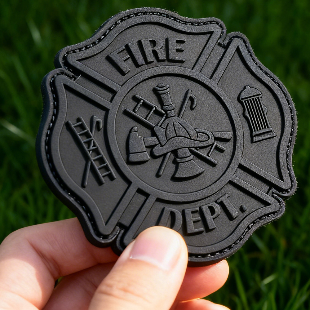 Fire Fighter Department Rescue FD Rubber Patch – Durable PVC Badge for Gear, Backpacks, Jackets