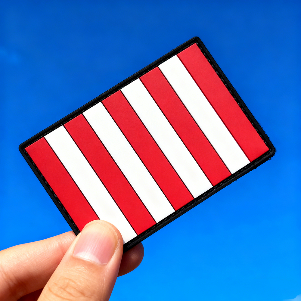 Rebellious Stripes Sons of Liberty Flag Rubber Patch Durable PVC Emblem for Backpacks Jackets and Outdoor Gear