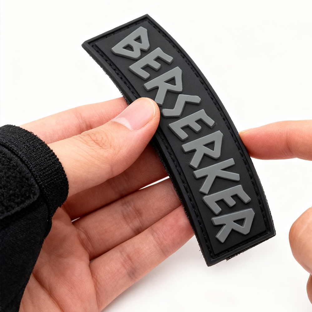 Viking Berserker Norse Tab Patch Durable PVC Rubber Badge Hook Backing Custom Gear Decoration