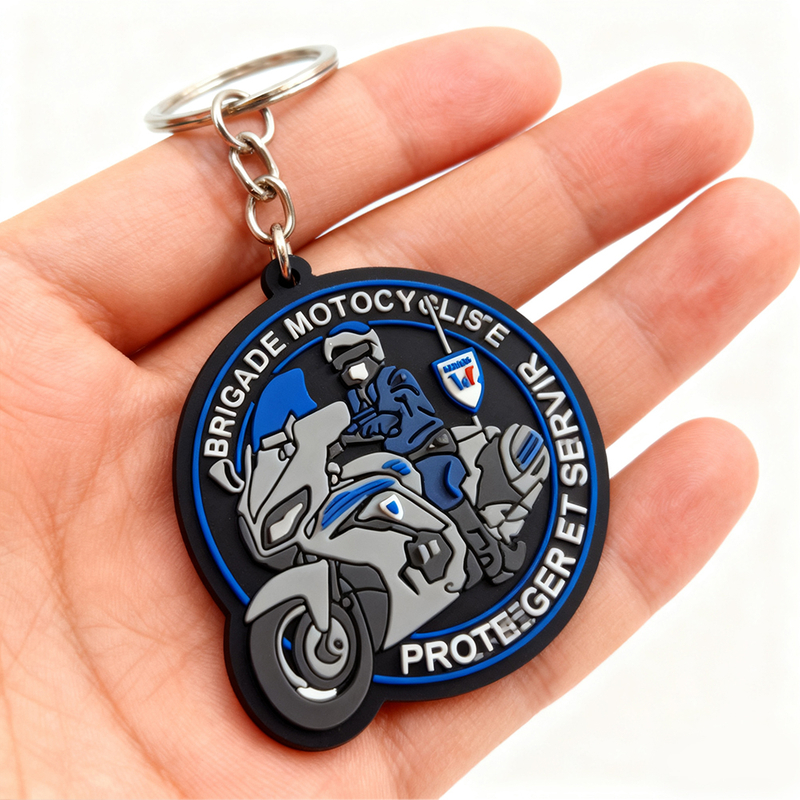 Custom Soft PVC Keychain for Motorbike Lovers & Everyday Heroes – 3D Design Rubber Keychain Manufacturer
