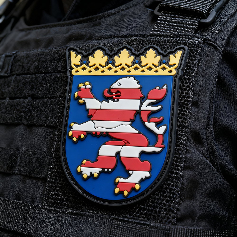 Germany HESSEN Region PVC Rubber Patch 3D Embossed Soft Label Custom PVC Emblem for Clothing and Collectors