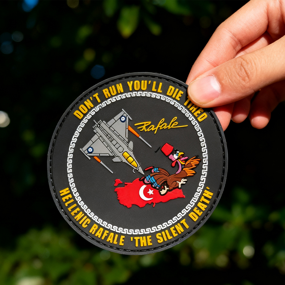 Turkey Flight Team Ghost Bird 3D Soft PVC Rubber Patch Personalized Logo Aviation Style Patch for Collectors