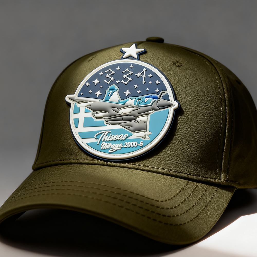 Personalized Hellenic “THESEUS” 3D PVC Patch – Glow in the Dark Rubber Emblem for Tactical or Outdoor Gear