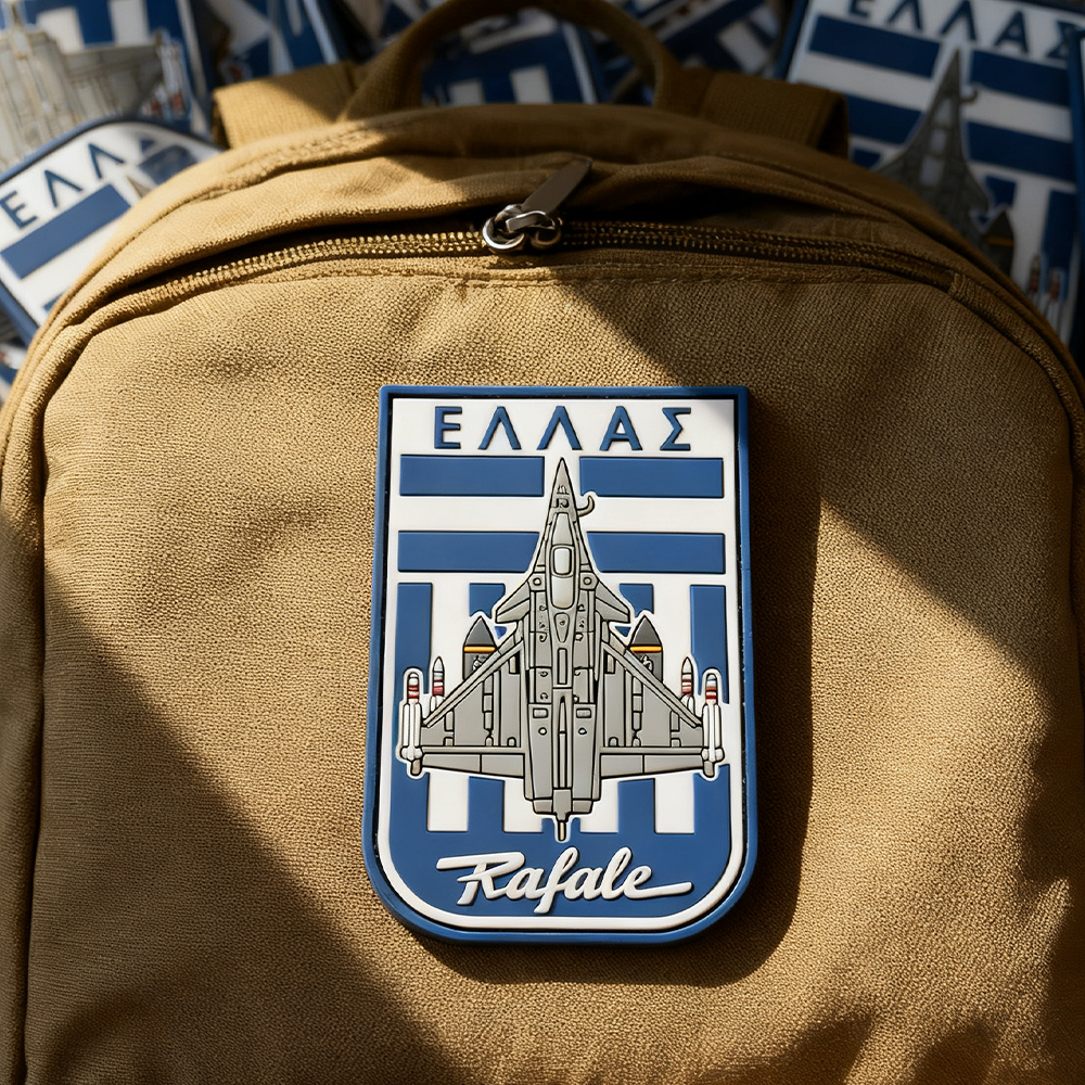 Personalized Greek Squadron PVC Patch Durable Waterproof Rubber Design