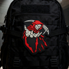 Custom Death Reaper Glow in the Dark PVC Patch 3D Rubber Badge with Hook and Loop Backing for Jackets and Bags