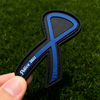 Blue Ribbon Shape PVC Patch Custom Soft Rubber Patch Durable PVC Emblem Unique Blue Ribbon Badge for Clothing Bags Accessories