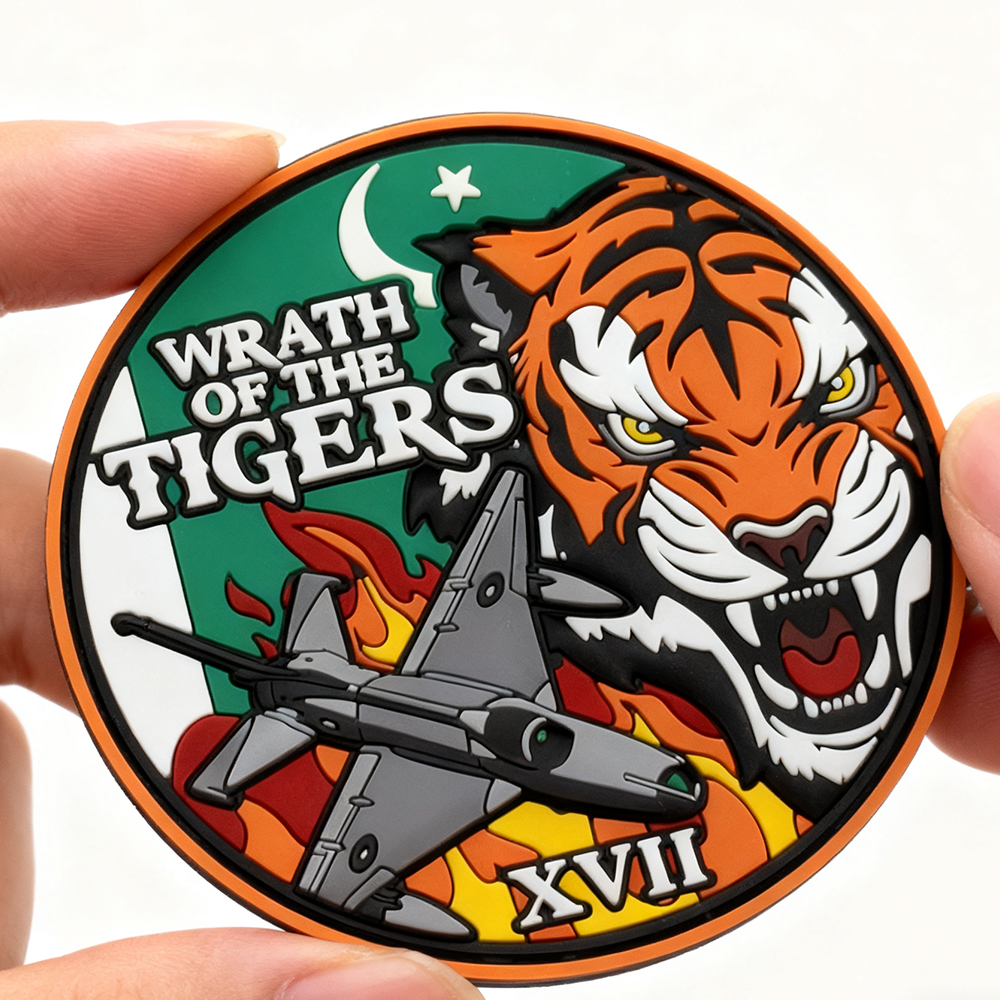 Pakistan Wings Division PVC Patch Custom Logo Factory Supplier Durable Waterproof Rubber Badge