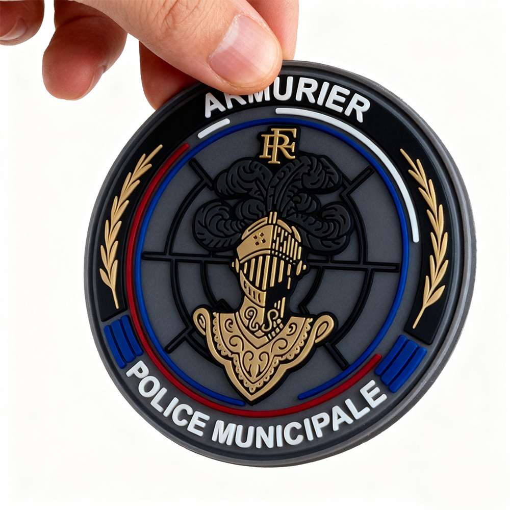 Custom Armurier PVC Patch 3D Soft Rubber Logo Badge for Work Uniforms Jackets and Backpacks