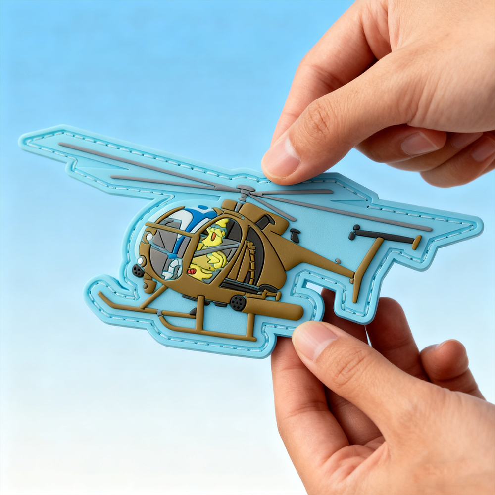 Big Bird Little Bird PVC Morale Patch – Cute Rubber Hook Loop Badge for Backpacks Jackets EDC Gear