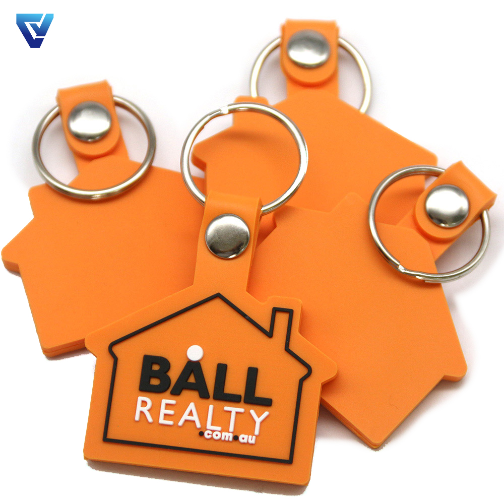 Wholesale 2D 3D Soft PVC Custom Promotional Hotel Epoxy Keychains with Logo for Branding and Souvenirs
