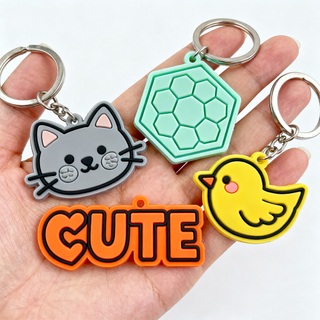 Customizable Soft PVC Key Chains Personalized 2D 3D Logo Keychains Business & Personal Gift Soft Rubber Promotional Carabiners