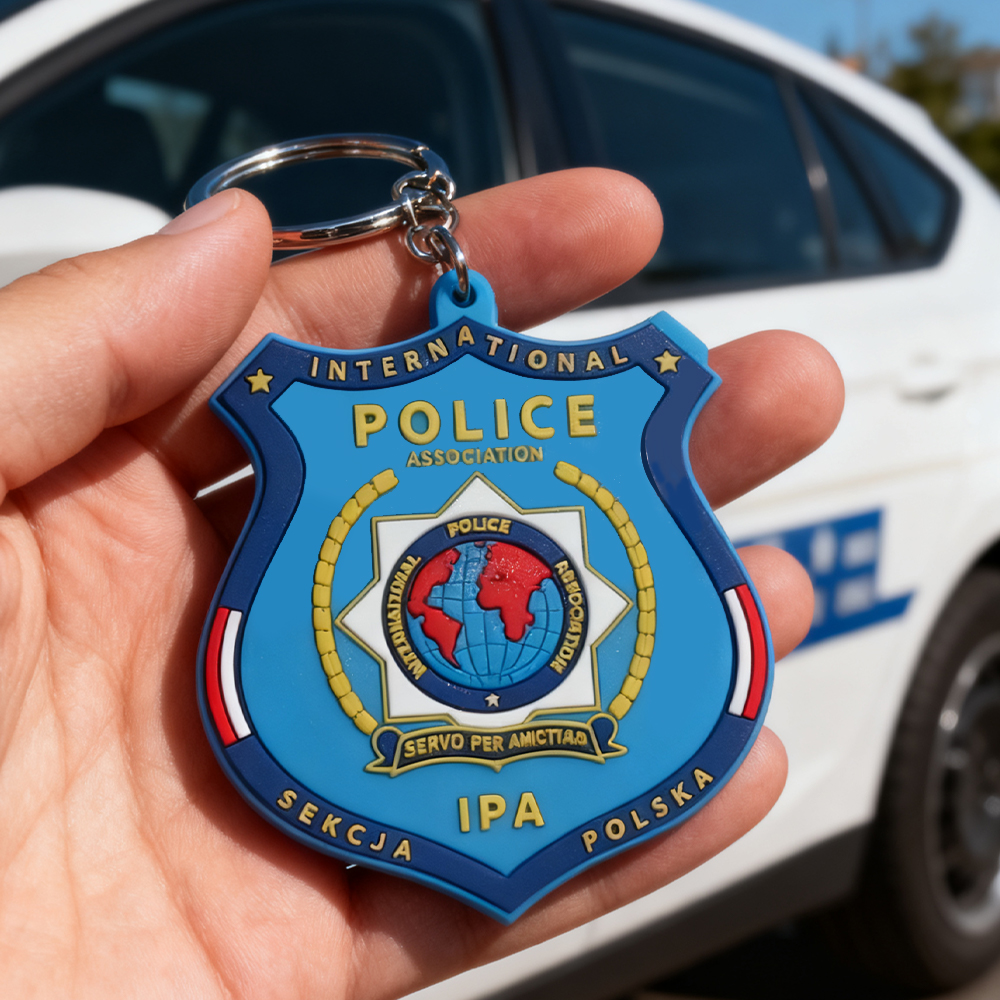Custom Soft PVC Security Team Keychain Personalized 2D 3D Rubber Logo Keyring for Promotional Gifts