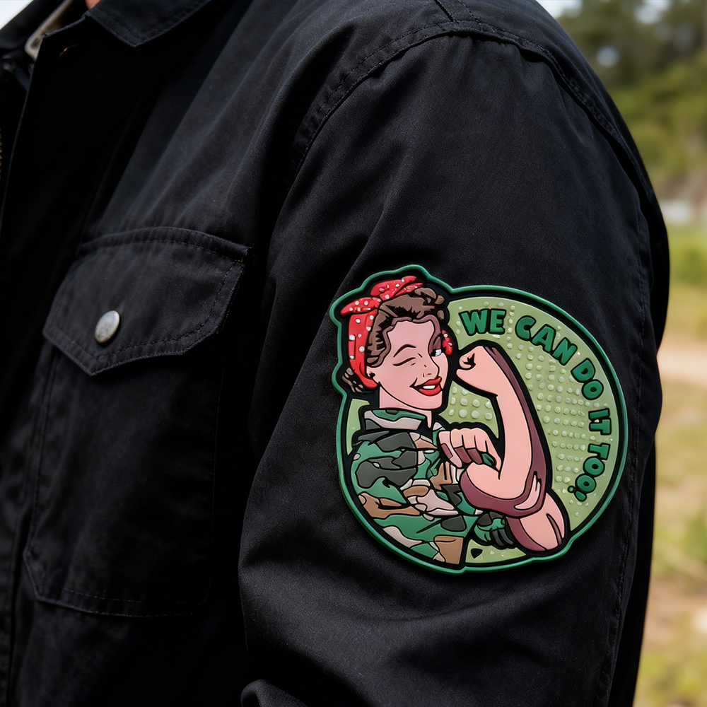 Tactical Girls PVC Patch – 3D Rubber Hook Loop Badge for Backpacks Jackets Gear Collectors