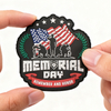 Custom USA Remembrance Day PVC Patch 3D Soft Rubber Badge with Hook and Loop Backing