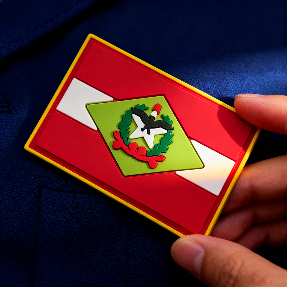 Custom Official Emblem Rubber Patch with Velcro – Soft PVC Badge for Uniforms, Bags and Jackets