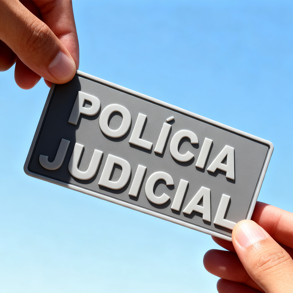 Custom 3D Rubber Patch Funny Judicial Style Drunk Design Soft PVC Patch with Hook and Loop for Jackets Bags