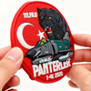Custom Turkey Panthers PVC Patch 3D Soft Rubber Badge with Hook Backing for Jackets Bags Gear