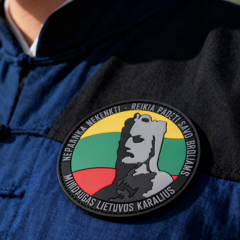 Custom Baltic Mindaugas 3D PVC Patch Lithuania Heritage Rubber Emblem for Jackets, Bags & Airsoft