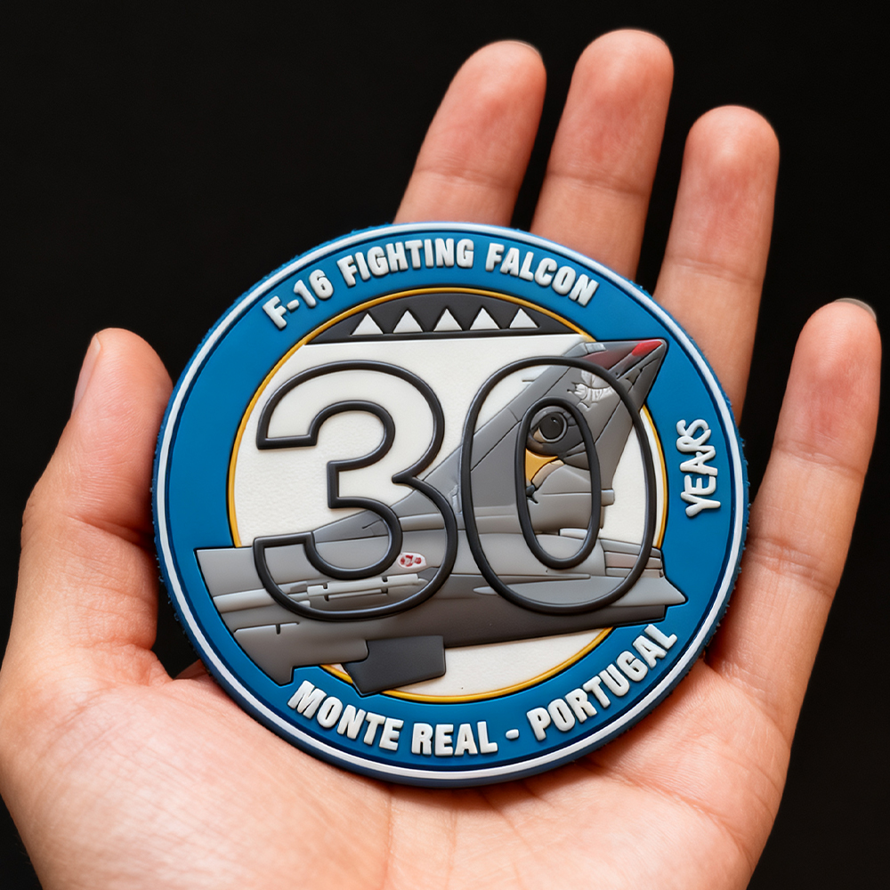 Custom Portugal F16 Falcon PVC Patch 3D Soft Rubber Emblem for Jacket Bag Hat Collectible