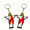 2025 Low Moq Custom 2D Rubber Christian logo Custom Charms Souvenirs Gift Keychain Ring Cartoon Accessories for Keychains