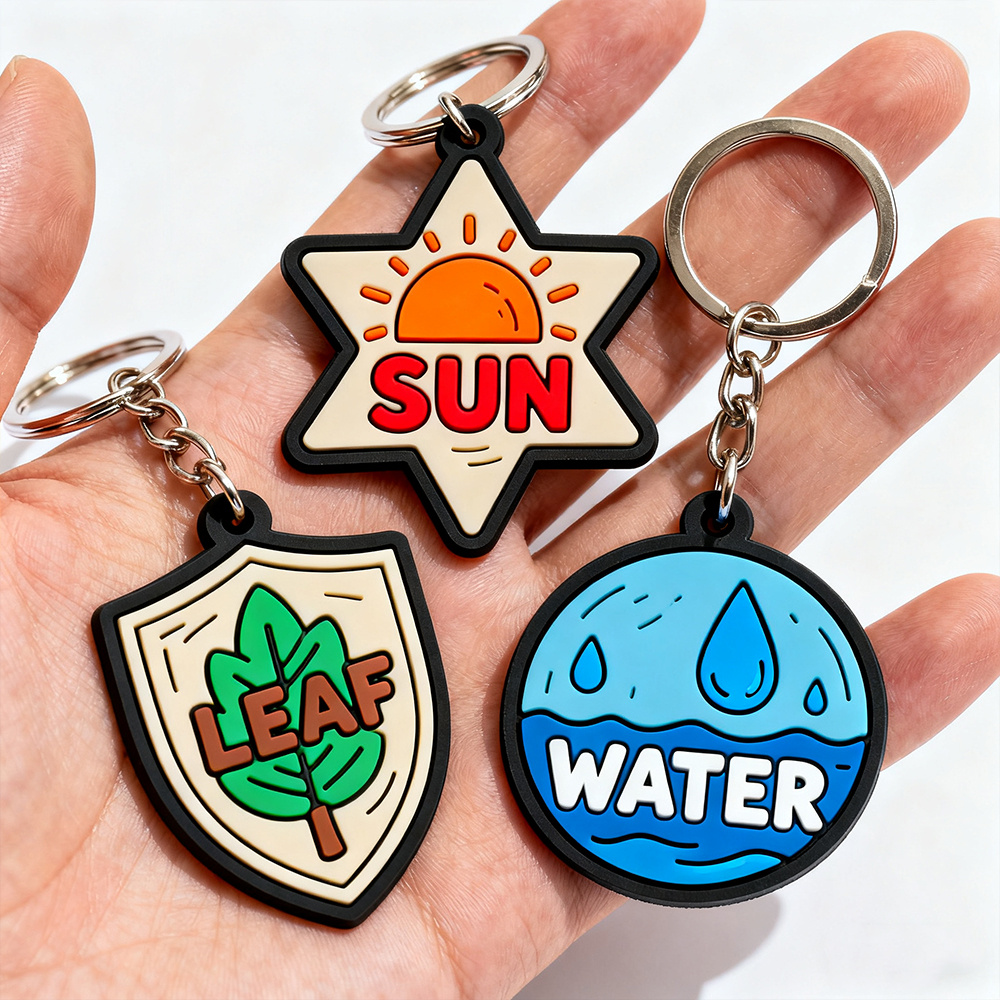 Custom Design Keychain Personalized Logo Pvc Rubber Keychain Business Promotional Gift