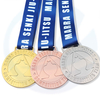 custom logo lanyard women glitter gold silver bronze winning award gymnastics metal dance medal