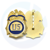 High quality personalized custom metal zinc alloy embossed 3d enamel security badge