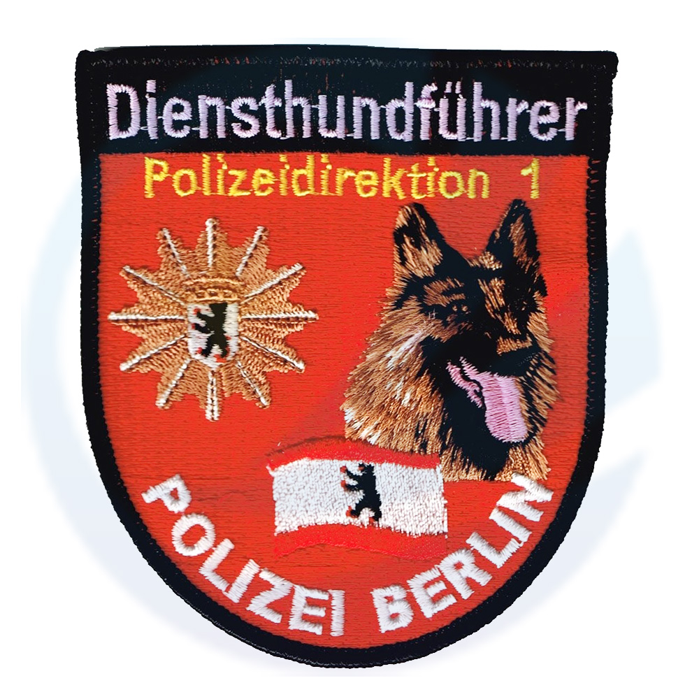 German Police Dog K9 Embroidery Pvc Rubber Patch