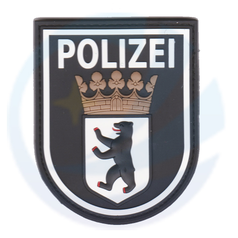 German Police Embroidery Pvc Rubber Patch