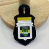 Factory design metal security customized soft enamel pin badge with black leather