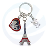 2D 3D Key Ring Paris 2024 Logo Metal Tourist Souvenir Keychain 
