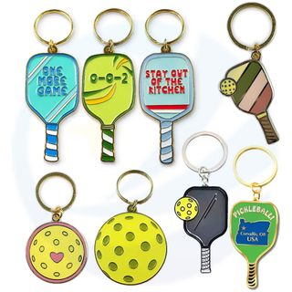 Padel Racket Pickle Ball Metal Pickleball Keychain