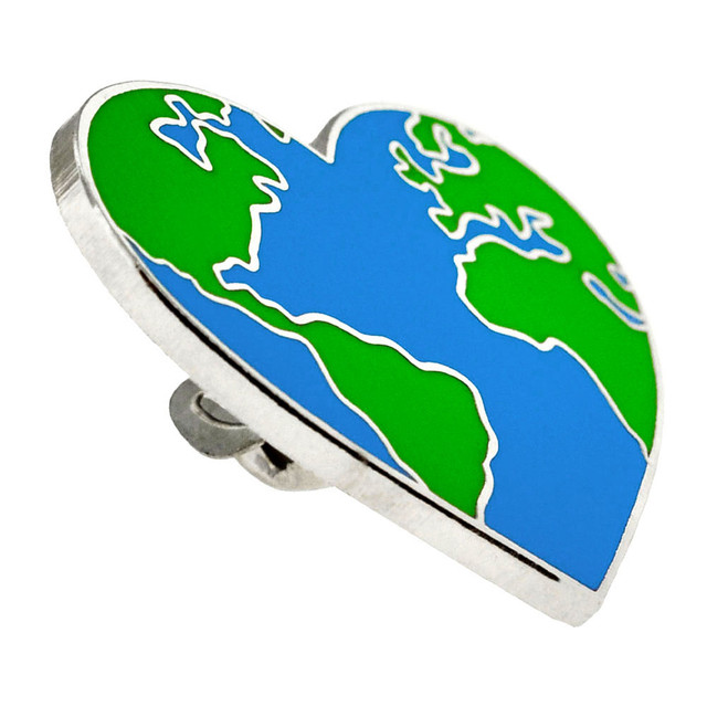 Heart Shaped Earth Pin