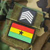 African Mali Grade II and III PVC Rubber Patch With Hook and Loop Emblem High Quality Soft Rubber Patch